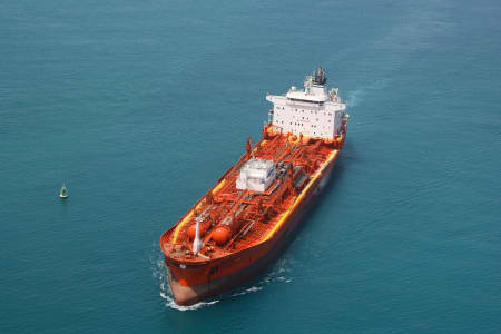 Aerial Image of BIG ORANGE OIL TANKER