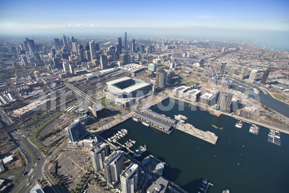 Aerial Image of Docklands Melbourne VIC