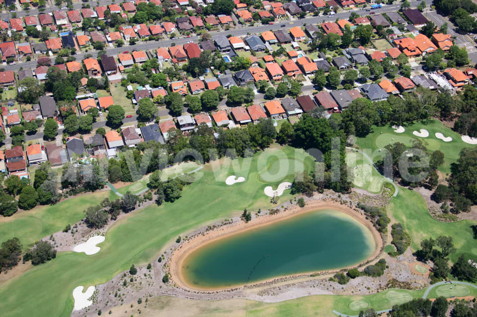 Aerial Image of Concord homes on Golf Course
