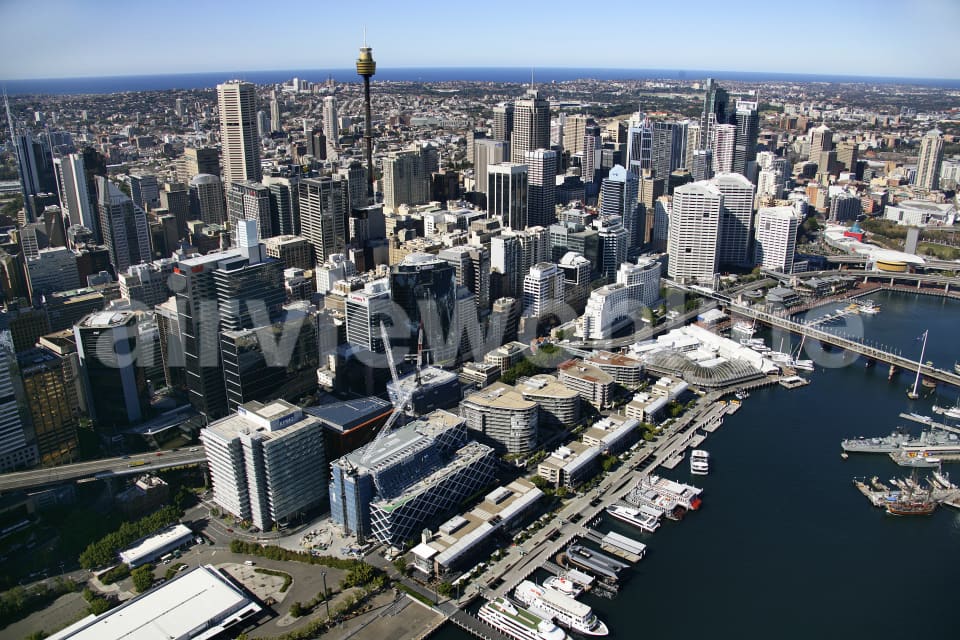 Aerial Image of King Street Wharf and Sydney CBD
