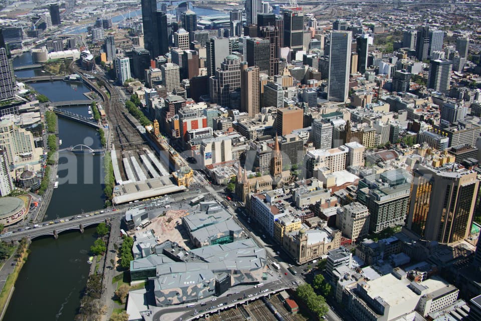 Aerial Image of Melbourne From Flinders Street
