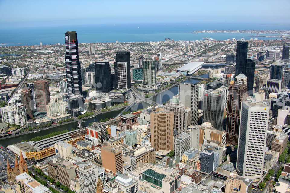 Aerial Image of Melbourne city