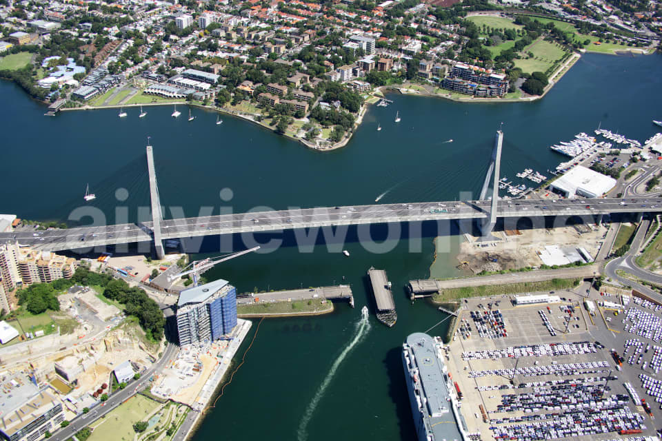 Aerial Image of ANZAC Bridge, Pyrmont NSW