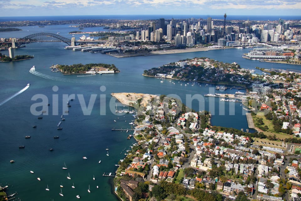 Aerial Image of Birchgrove and Sydney City