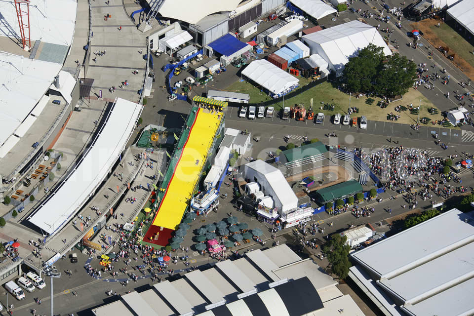 Aerial Image of The big slide at the Easter Show