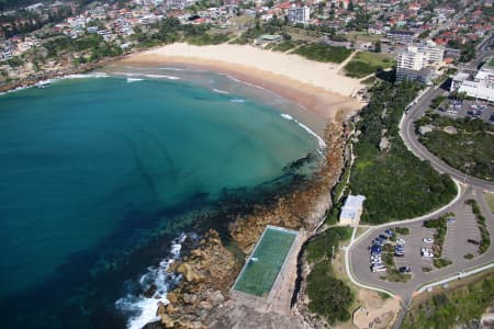 Aerial Image of FRESHWATER BEACH AND ROCK POOL, NSW