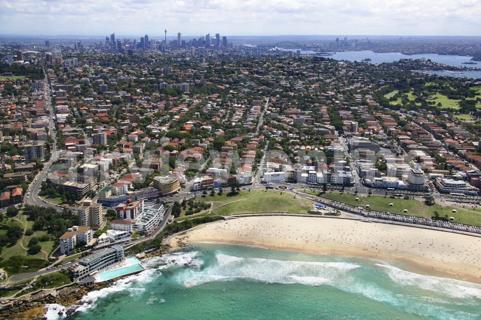 Aerial Image of Bondi Beach to Sydney