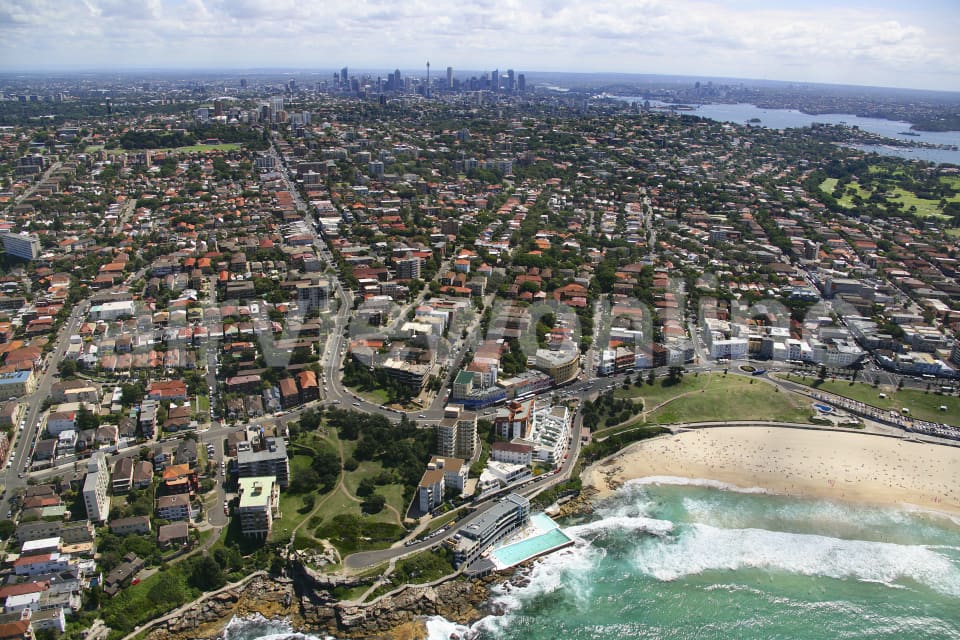 Aerial Image of Bondi Reserve, Bondi Road to Sydney