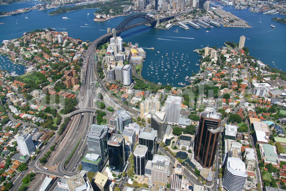 Aerial Image of North Sydney and Lavender Bay