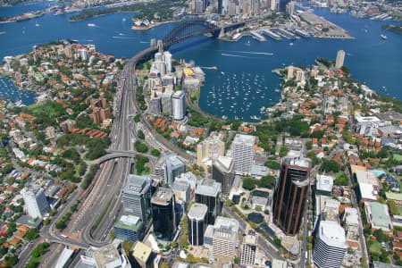 Aerial Image of NORTH SYDNEY AND LAVENDER BAY