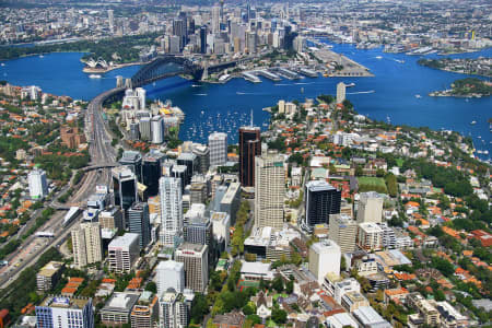 Aerial Image of NORTH SYDNEY AND SYDNEY CITY