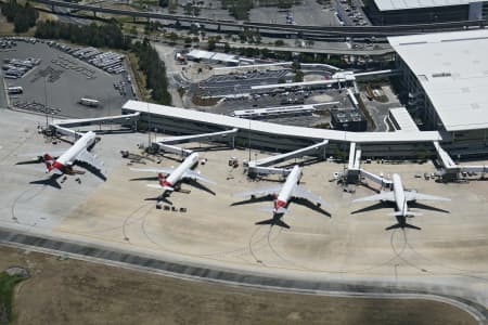 Aerial Image of JETS AT REST, BRISBANE AIRPORT