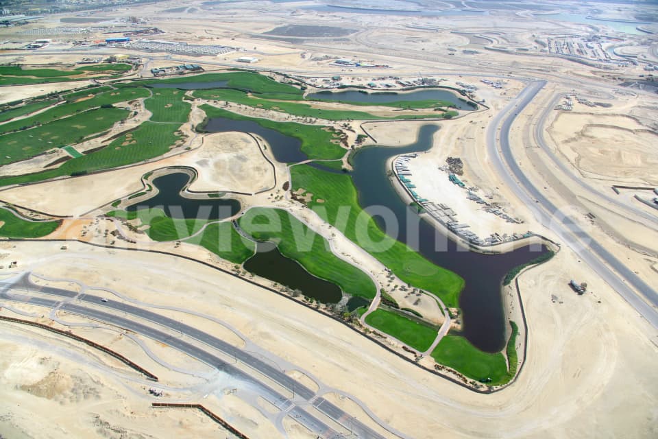 Aerial Image of A Golf Course in the Desert