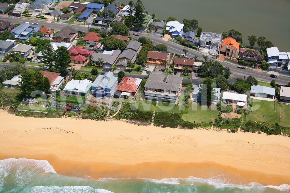 Aerial Image of Beachfront homes Terrigal