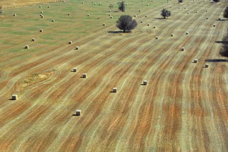 Aerial Image of ROUND FEED BALES, NSW