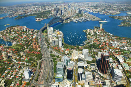 Aerial Image of NORTH SYDNEY AND SYDNEY HARBOUR