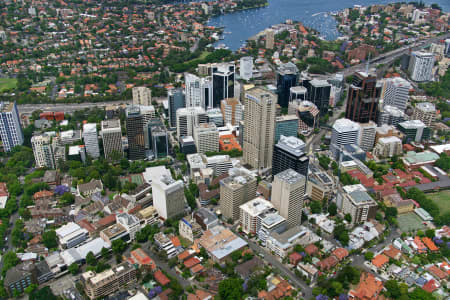 Aerial Image of NORTH SYDNEY FROM THE WEST