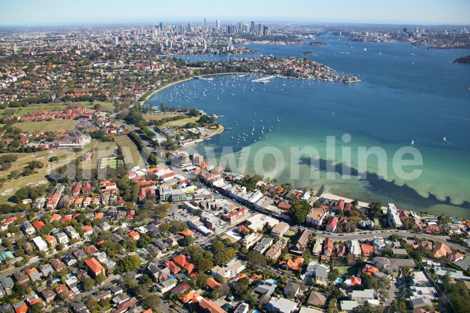 Aerial Image of Rose Bay to the City