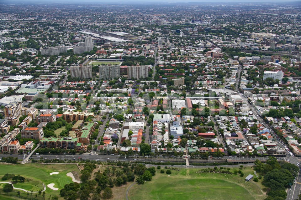 Aerial Image of Redfern NSW from the East