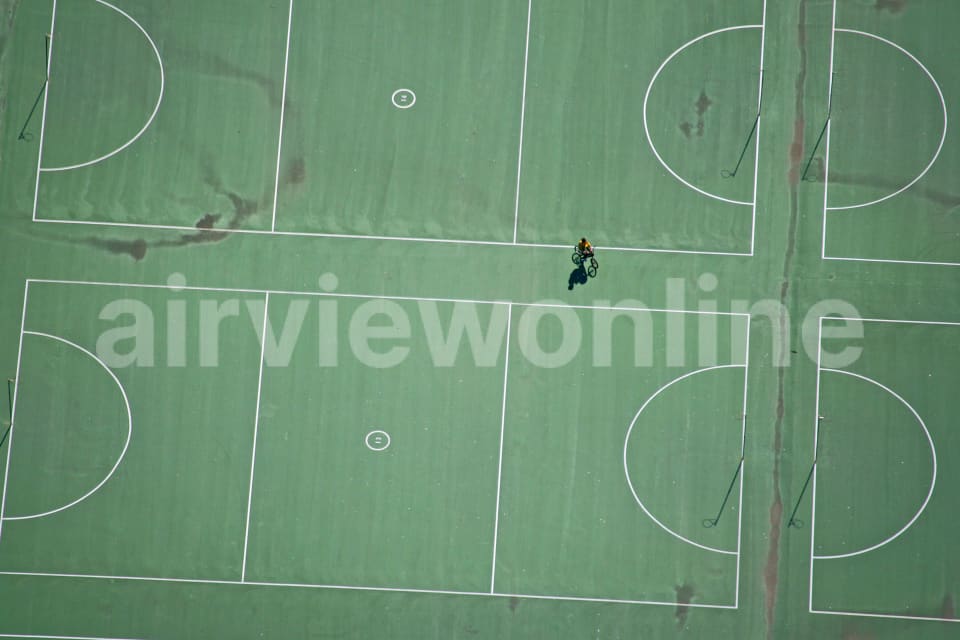 Aerial Image of Netball Cyclist