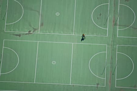 Aerial Image of NETBALL CYCLIST