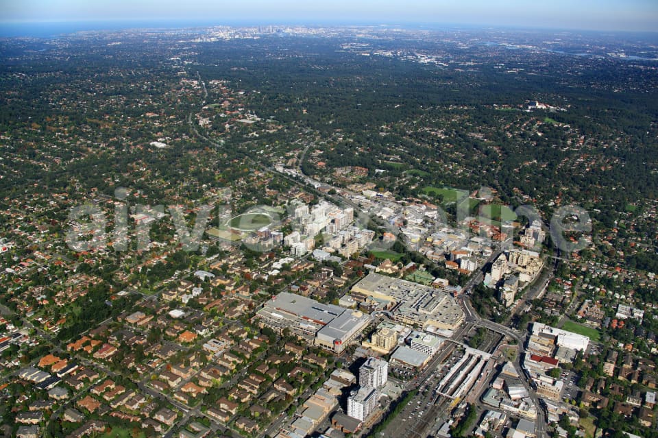 Aerial Image of Hornsby to Sydney City, NSW