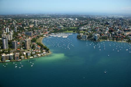 Aerial Image of RUSHCUTTERS BAY AND DARLING POINT