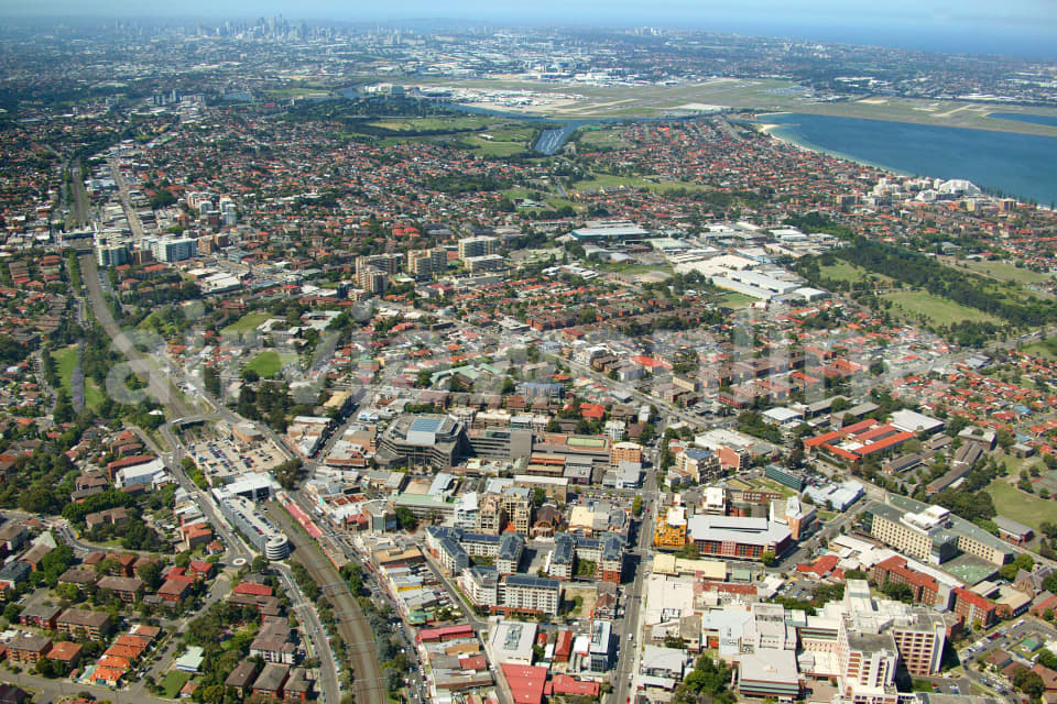 Aerial Image of Kogarah and Rockdale to Sydney City