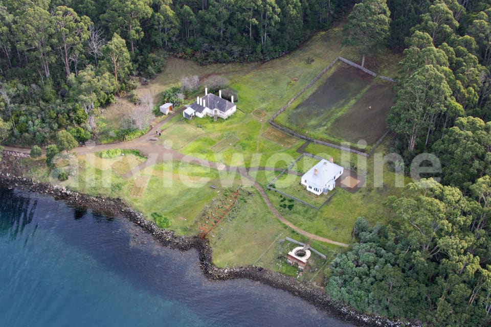 Aerial Image of Port Arthur Shipwight\'s House and Slipway