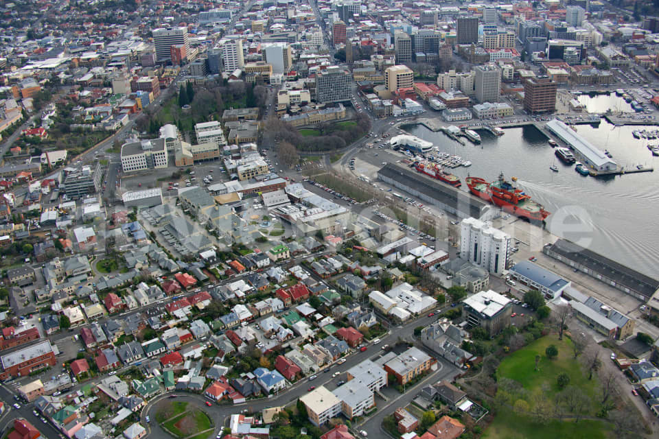Aerial Image of Battery Point and Salamanca Pl, TAS