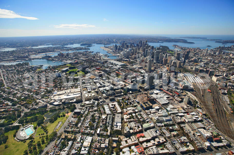 Aerial Image of Chippendale and Sydney City