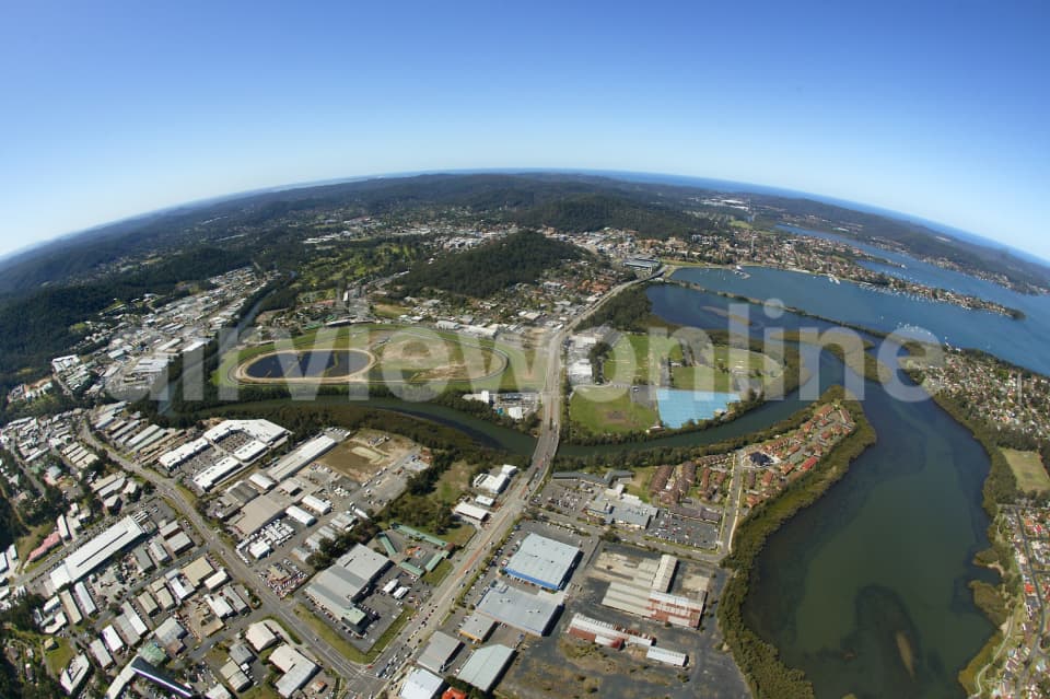 Aerial Image of Gosford fisheye view