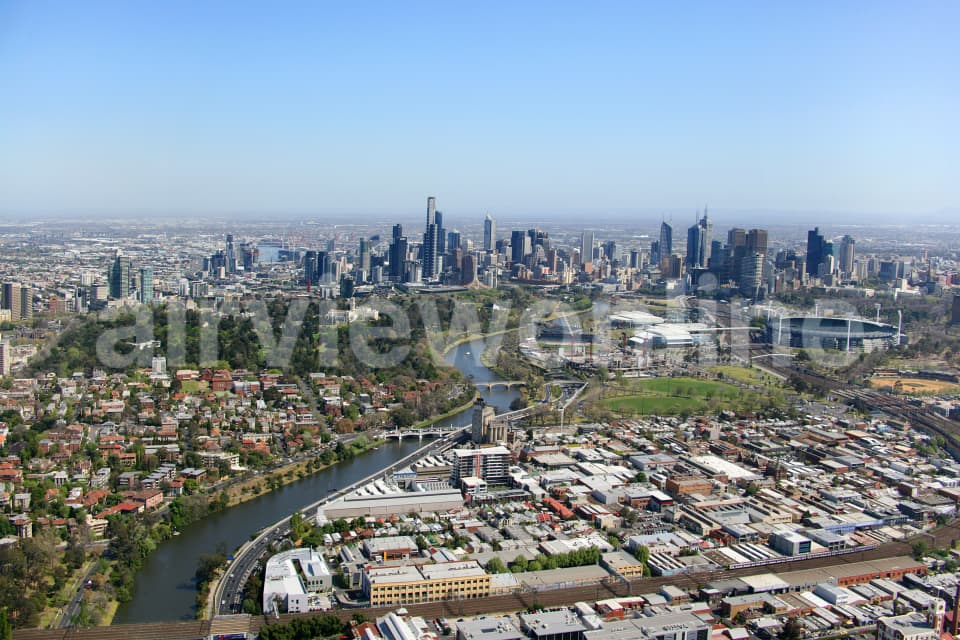 Aerial Image of Richmond to Melbourne City