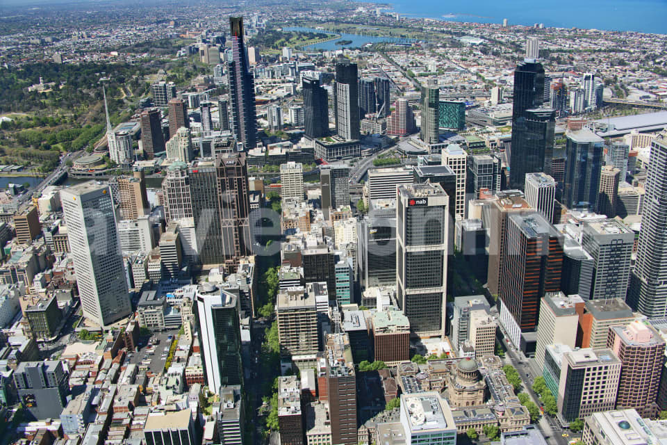 Aerial Image of Melbourne and Southbank