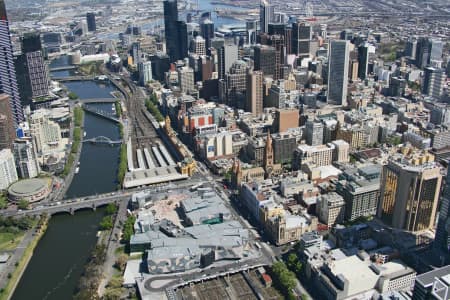 Aerial Image of FLINDERS STREET, MELBOURNE