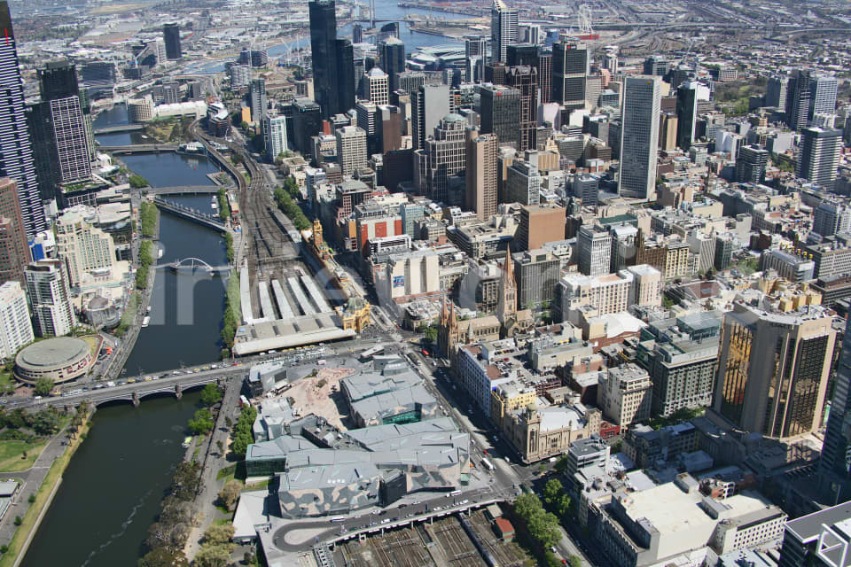 Aerial Image of Flinders Street, Melbourne
