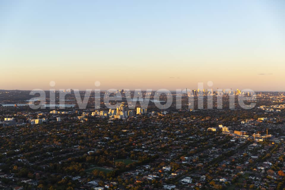 Aerial Image of Burwood Dusk