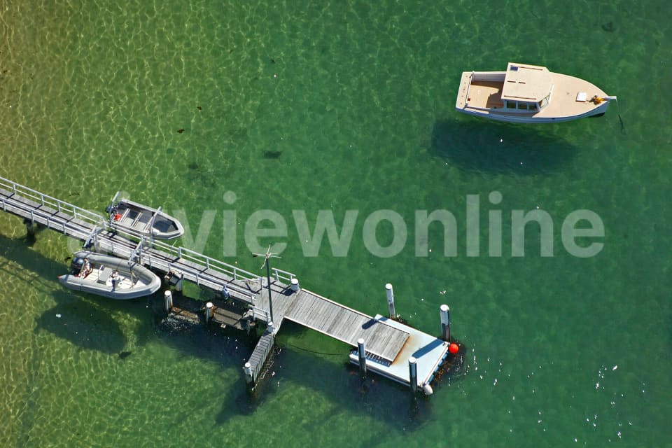 Aerial Image of Jetty and Boat