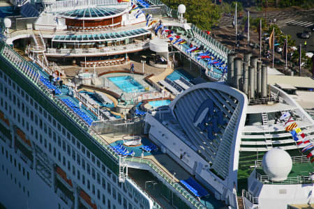 Aerial Image of CRUISE SHIP CLOSE UP