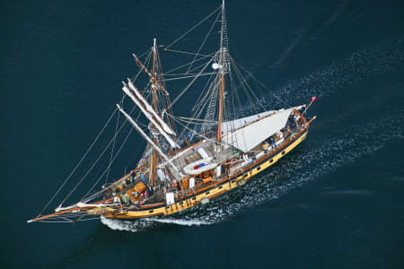 Aerial Image of SHIP IN HOBART HARBOUR