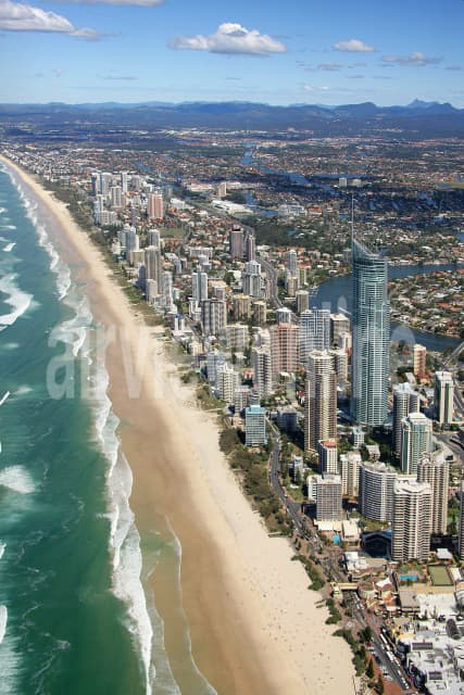 Aerial Image of Surfers Paradise Beach Portrait