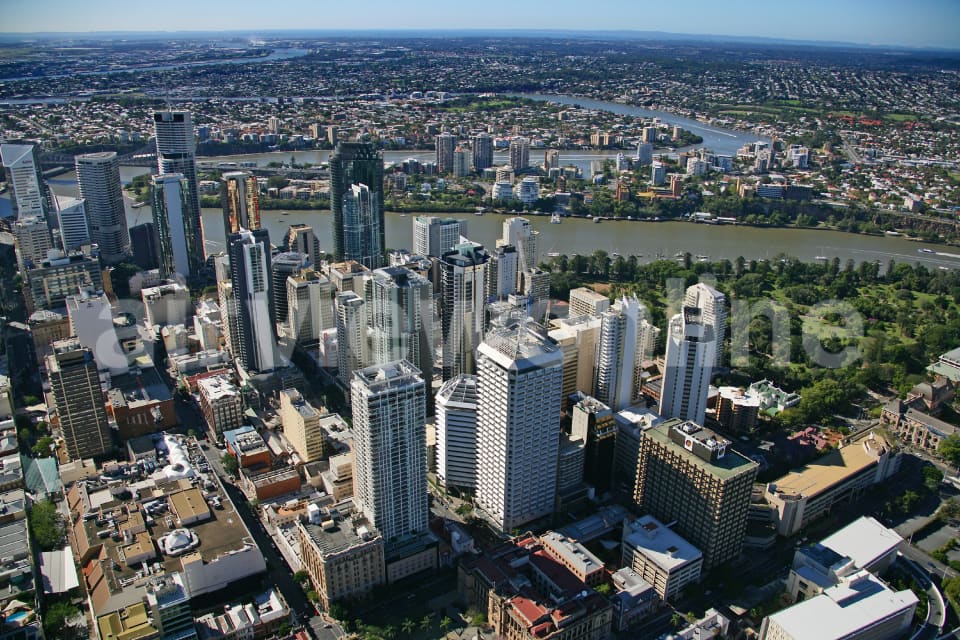 Aerial Image of Brisbane City to the Sea