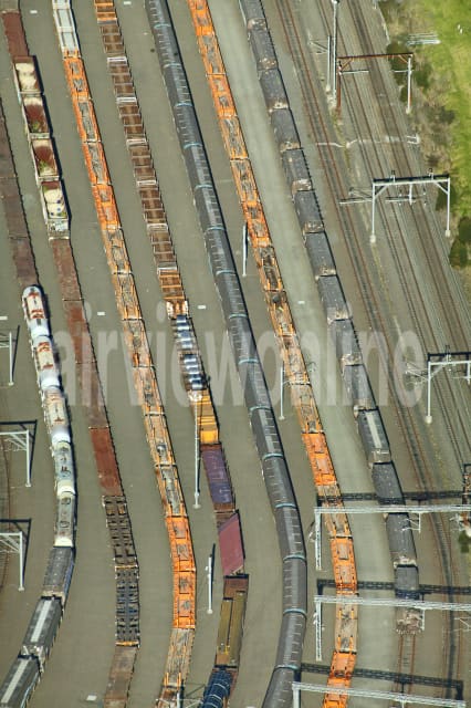 Aerial Image of Train Carriage Assortment