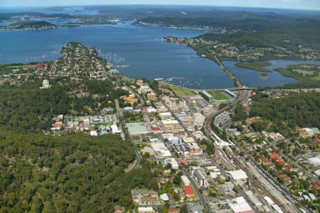 Aerial Image of GOSFORD AND THE BROAD WATER, NSW