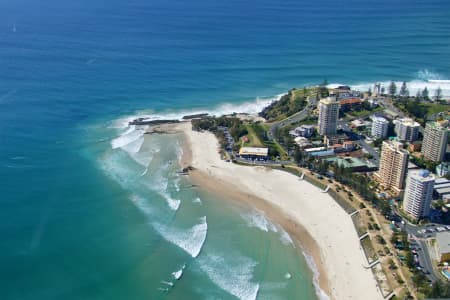 Aerial Image of SNAPPER ROCKS, COOLANGATTA