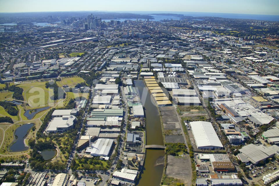 Aerial Image of Alexandria to Sydney CBD