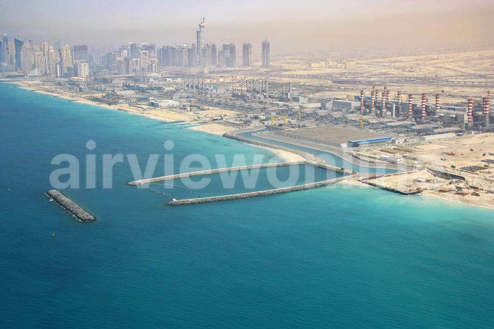 Aerial Image of Desalination Plant at Jebel Ali, UAE