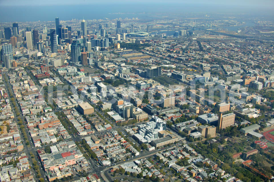 Aerial Image of Carlton to Melbourne City