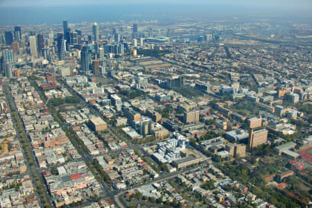 Aerial Image of CARLTON TO MELBOURNE CITY