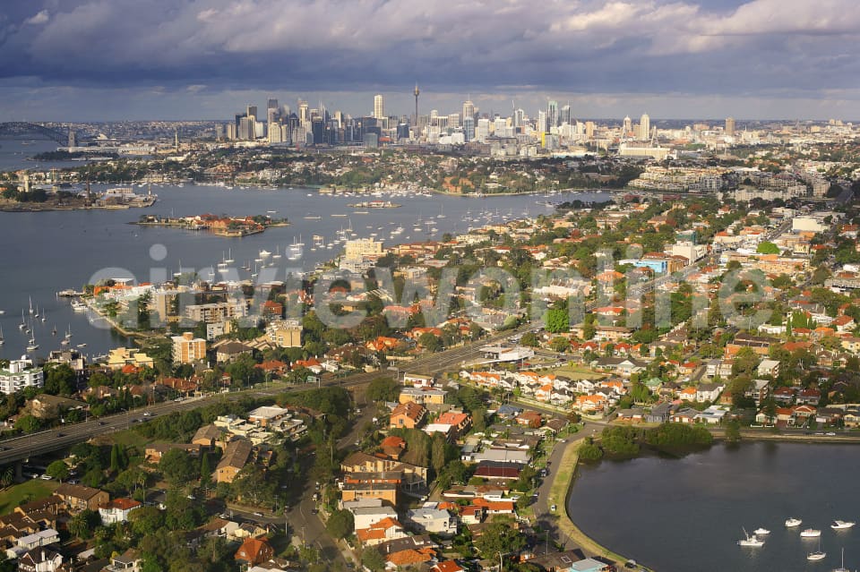 Aerial Image of Drummoyne and Sydney City